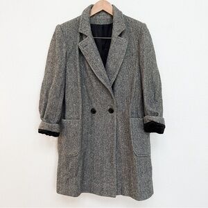 Vintage Wool Trench Coat Blazer Size 8